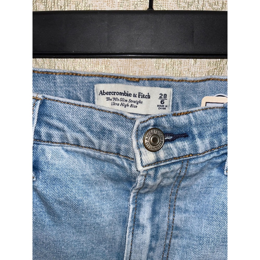 Abercrombie & Fitch Celestial Whimsy Women's Denim Jean Shorts Upcycled Sz. 6 - Picture 2 of 8